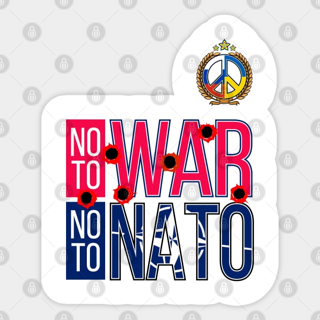 NO TO WAR NO TO NATO | WORLD MARCH FOR PEACE 2023 Sticker by VISUALUV